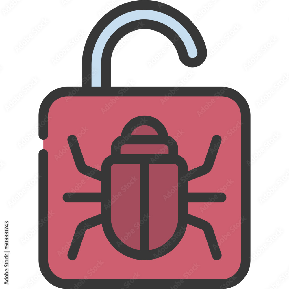Lock Bug Icon Lock Bug Icon
