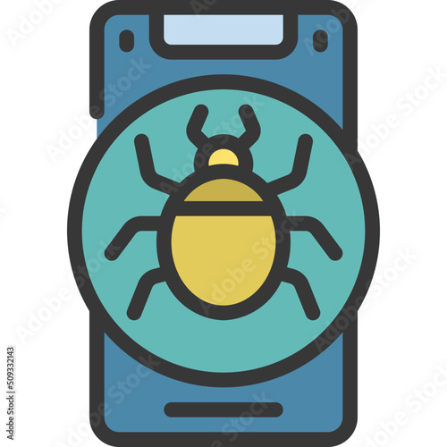 Mobile Phone Bug Icon