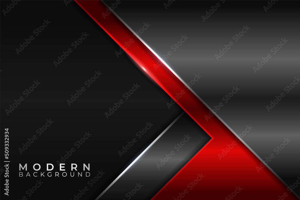 Modern Abstract Premium Background Shiny Elegant Metallic Silver and Red