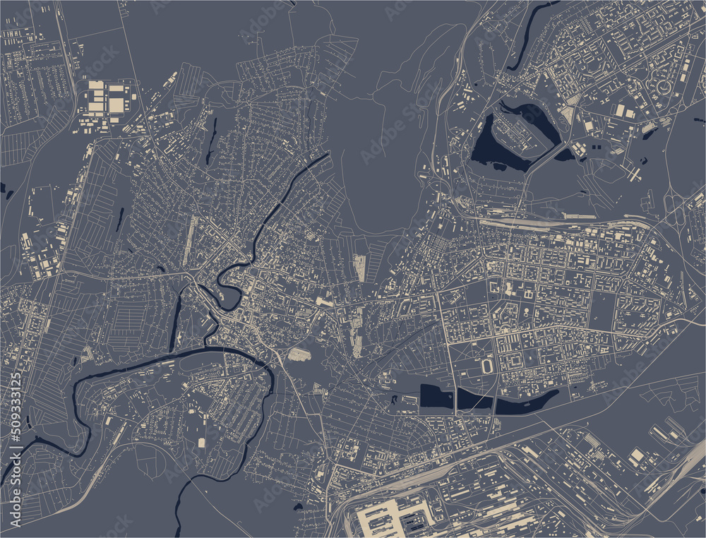 map of the city of Kryvyi Rih, Ukraine Stock Vector | Adobe Stock