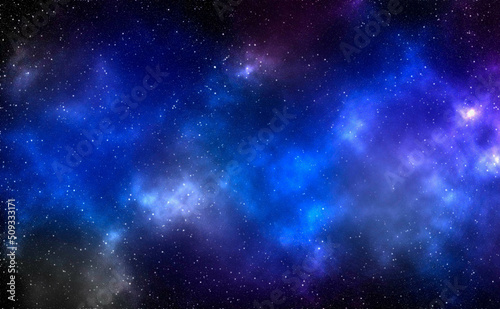 Fototapeta Naklejka Na Ścianę i Meble -  Space background with stardust and shining stars. Realistic cosmos and color nebula. Colorful galaxy. 3d illustration