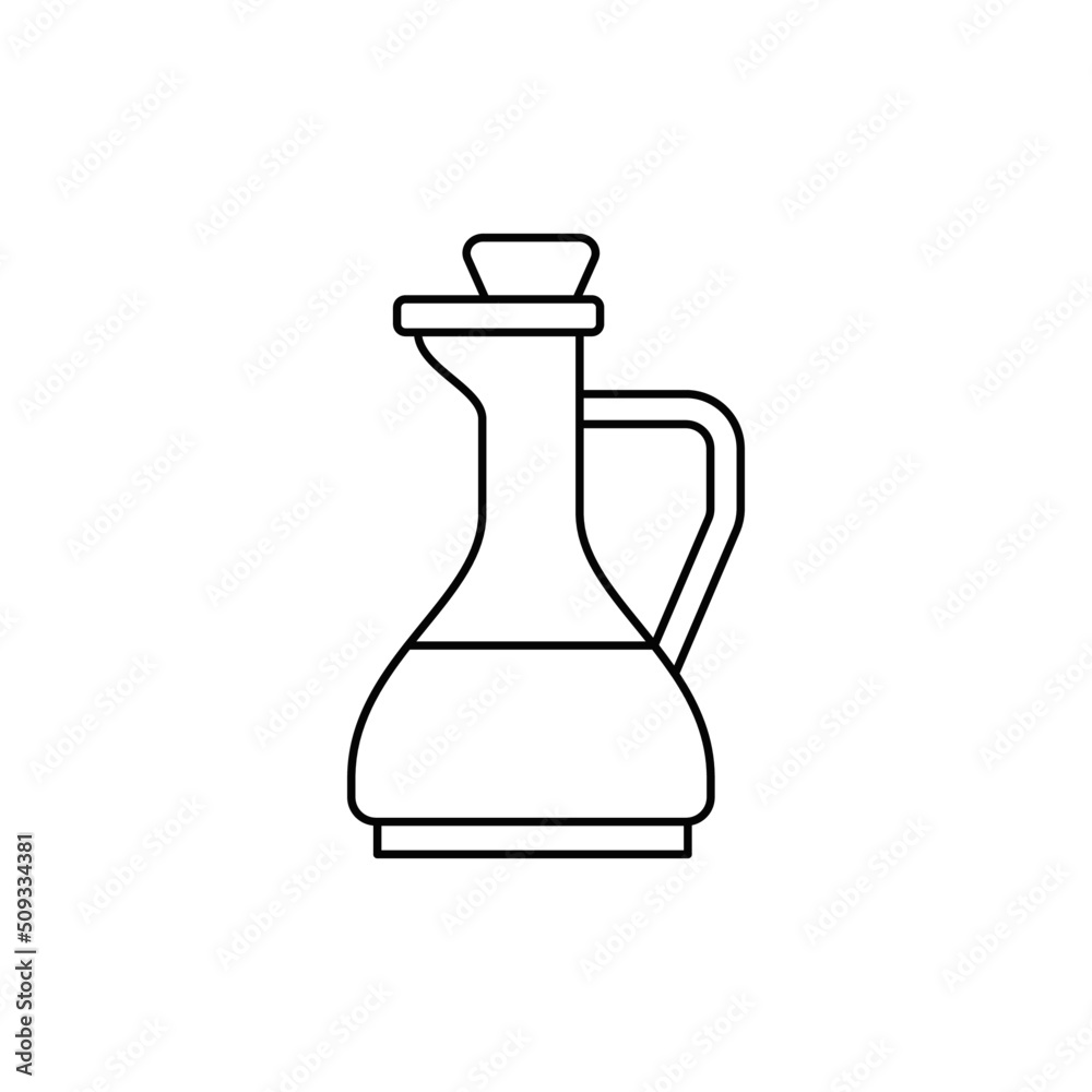 Vinegar icon in line style icon, isolated on white background Vinegar icon in line style icon, isolated on white background