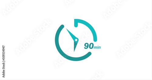 90 minute timer clocks modern animation design