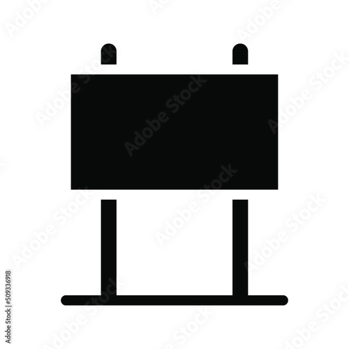 billboard icon in a flat design color editable