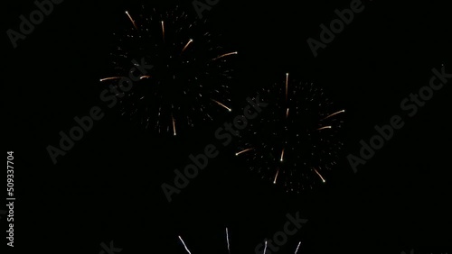 4K clip Beautiful Firework display
