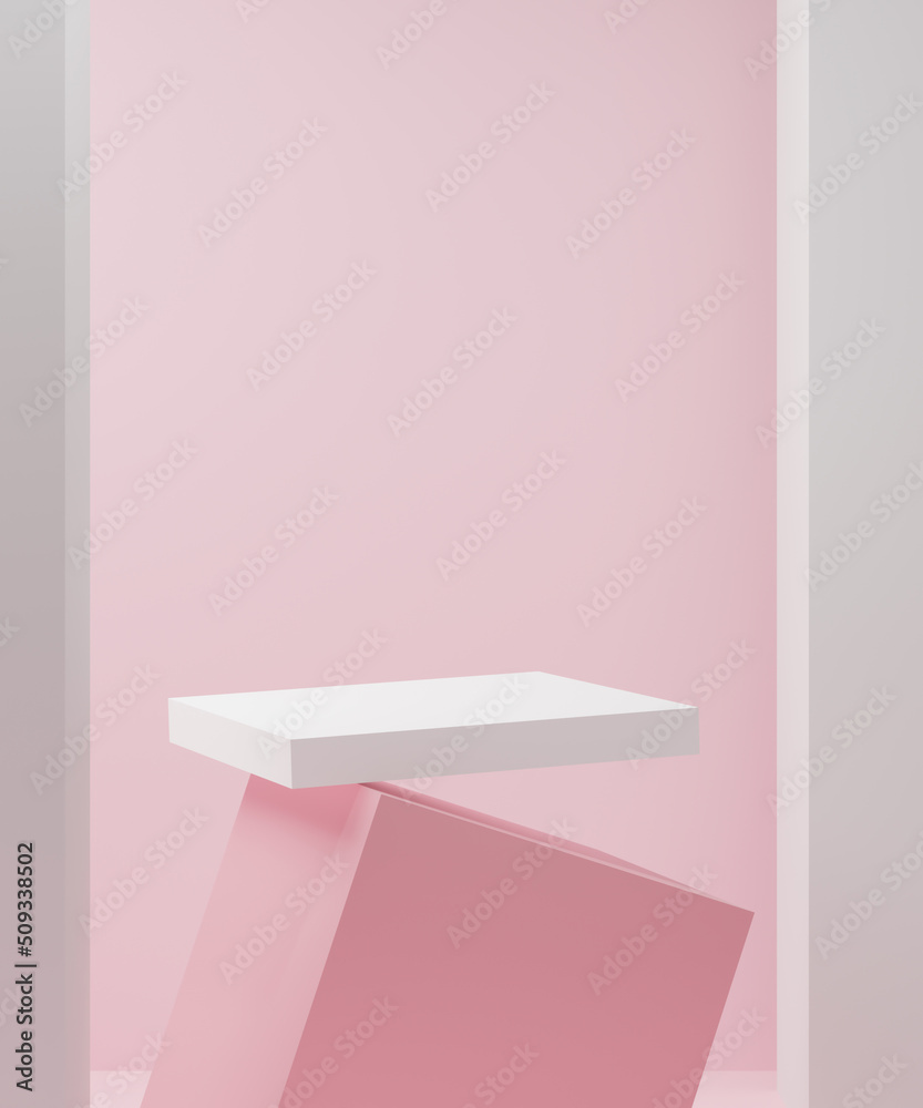 3d background products Show pedestal scenes with geometric platforms pink background. with podium. Stand to display cosmetic products on stage. 3d render, 3d illustration 3d background products Show pedestal scenes with geometric platforms pink background. with podium. Stand to display cosmetic products on stage. 3d render, 3d illustration