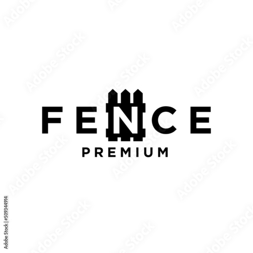 Fence vintage letter logo design