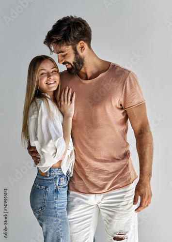 Portrait of happy heterosexual couple
