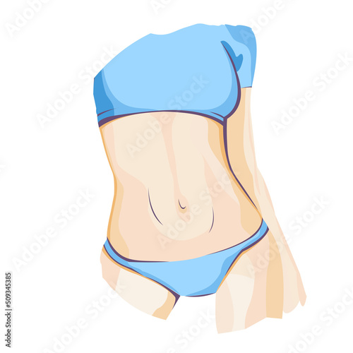 Woman's body icon. Intimacy, body care, hygiene, weight losing concept.