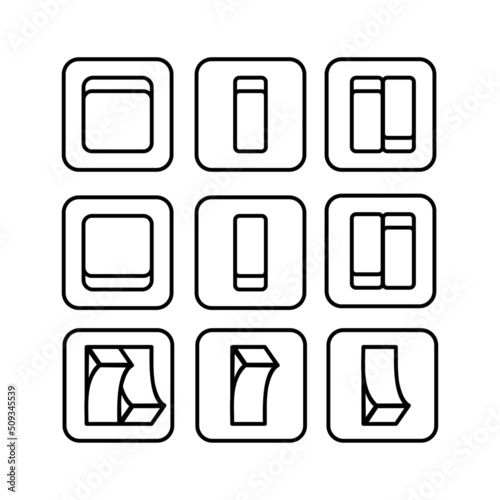 set switch on off icon vector design