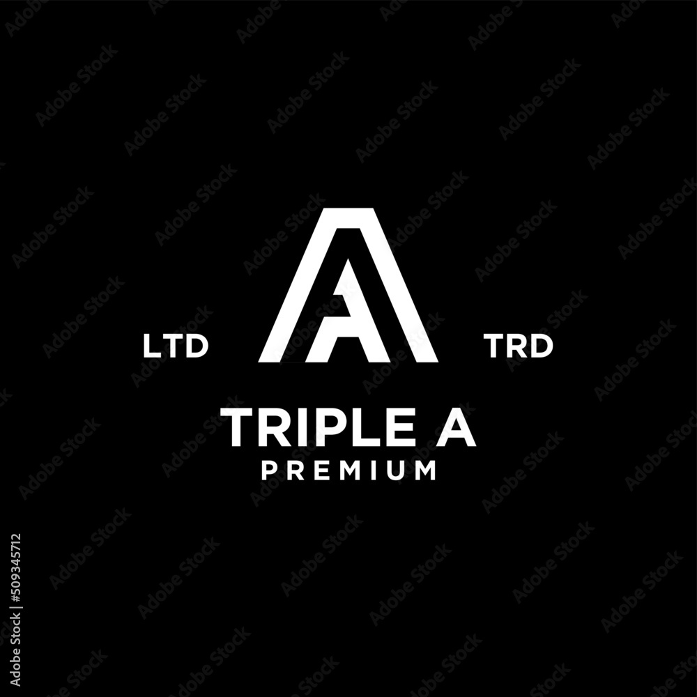 Triple A AAA Letter Logo icon design Triple A AAA Letter Logo icon design