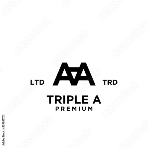 Triple A AAA Letter Logo icon design