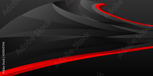 Modern red and black background vector