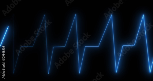 Image of cardiograph over black background