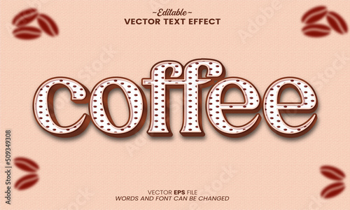 coffee 3d editable text effects