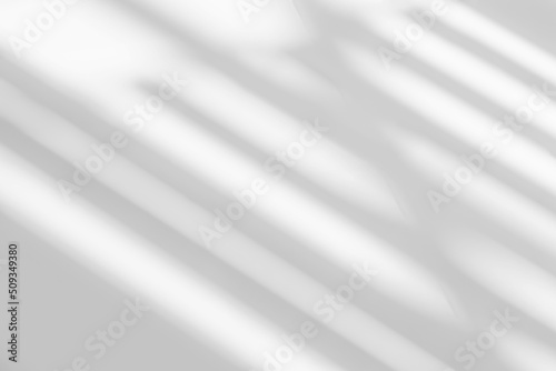 Gray window shadow and light blur abstract background on white wall, shadow overlay effect © merrymuuu