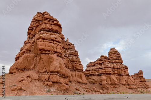 Kathline Rock in the desert near Hanksville  Utah