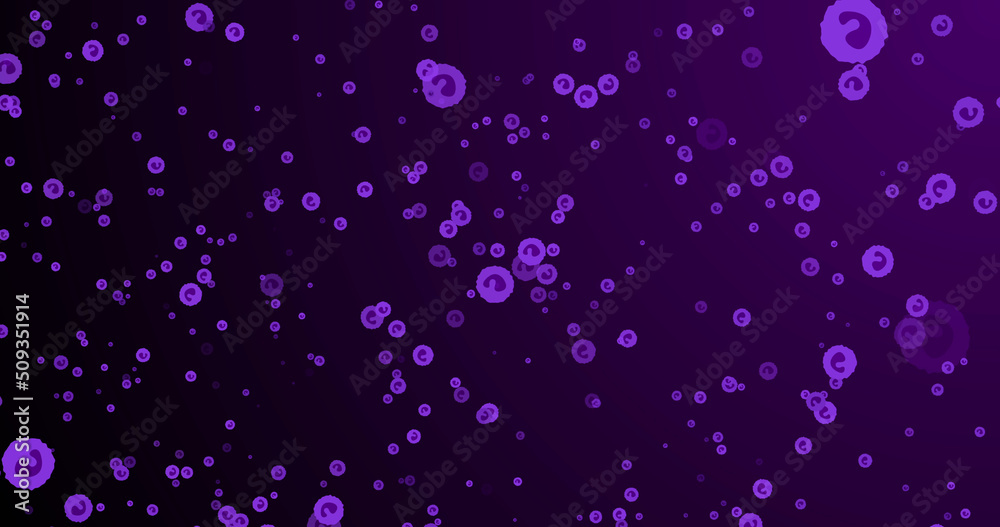 Image of purple circles floating on violet background