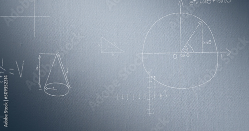 Image of mathematical equations on white background