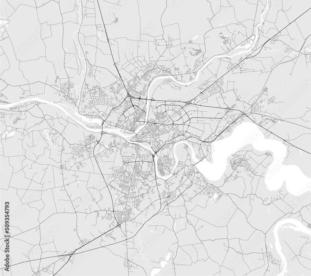 map of the city of Kaunas, Lithuania map of the city of Kaunas, Lithuania