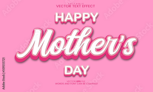 mothers day 3d text effects
