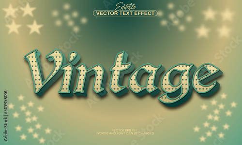 vintage 3d editable text effect