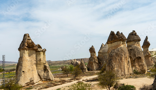 Valley Pasabag. The valley is known for its huge stone pillars. Popular travel destination in Turkey, Cappadocia, Nevsehir. 