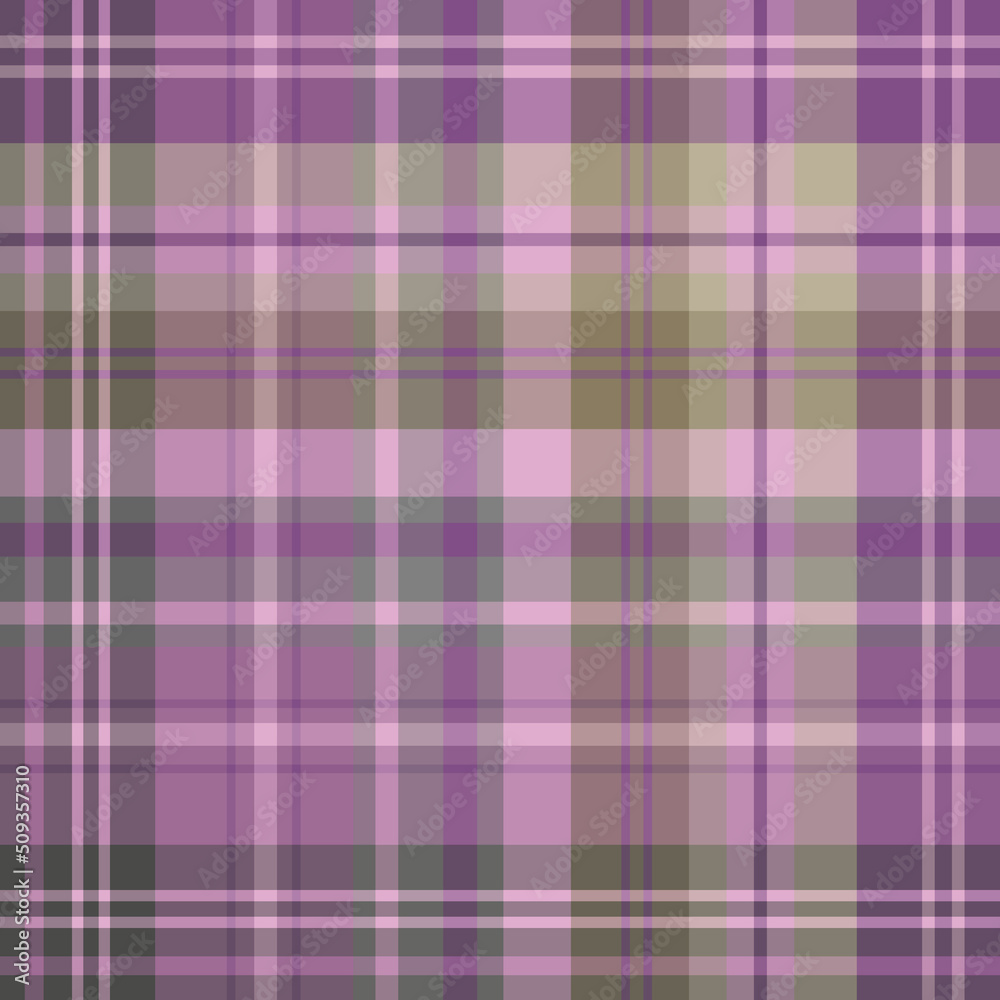 Fototapeta premium Seamless pattern in marvellous gray, violet, pink and beige colors for plaid, fabric, textile, clothes, tablecloth and other things. Vector image.