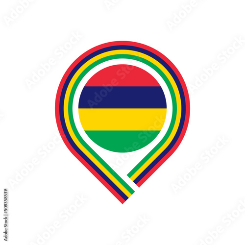Free Download mauritius flag map pin icon. vector illustration isolated on white background - GFXLoad