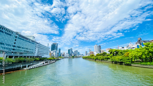 Along the river in Osaka City