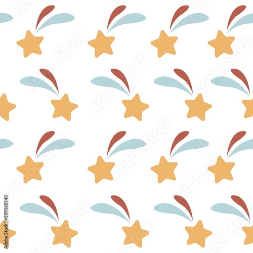 Seamless flat pattern with stars.