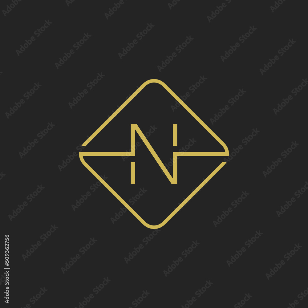 Initial letter N logo design template square element. N letter logo design Vector illustration. Initial letter N logo design template square element. N letter logo design Vector illustration.