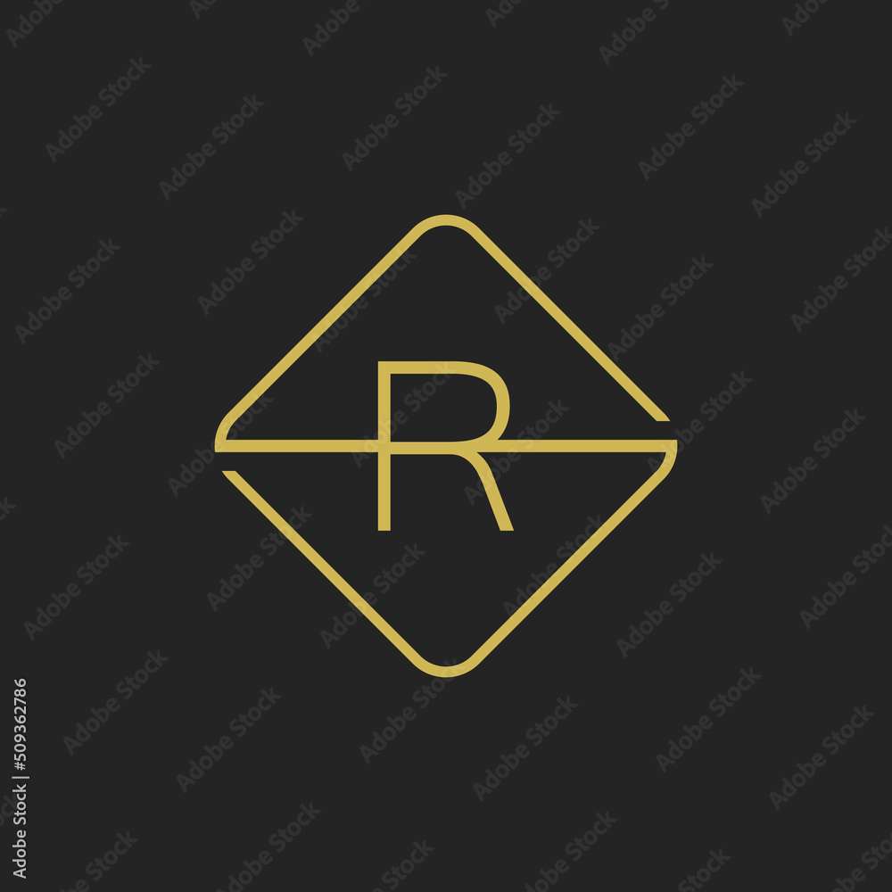 Initial letter R logo design template square element. R letter logo design Vector illustration. Initial letter R logo design template square element. R letter logo design Vector illustration.
