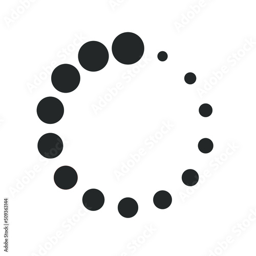 Icon process downloading or updating.  Sign waiting finish update isolated on white background. Vector illustration