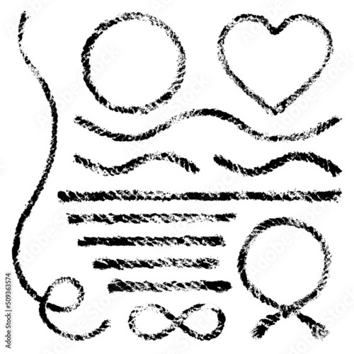 Set Schwarze Taue Stempel
