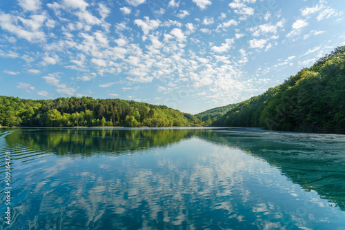 Fototapeta Naklejka Na Ścianę i Meble -  Landscape with lakes in Plitvice national park, Croatia