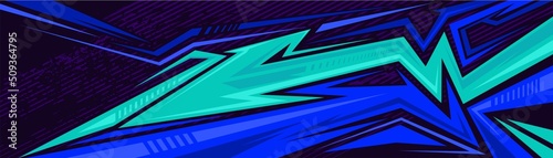 Abstract Car decal design vector. Graphic abstract stripe racing background kit designs for wrap vehicle, race car, rally, adventure and livery