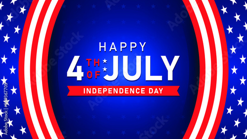 Happy 4th of July America independence day background and banner