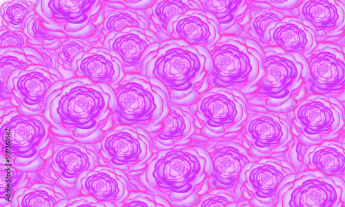 pink rose flower pattern hand drawn illustration background