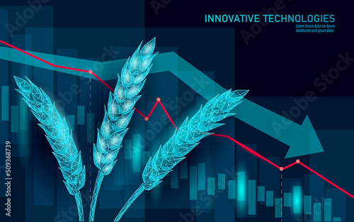 3D wheat ears grain. World food Day hunger awareness. Help charity food help global international refugees vector illustration
