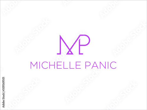 Very attractive MP initials design illustration vector