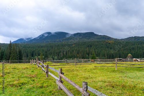 fence in the mountains