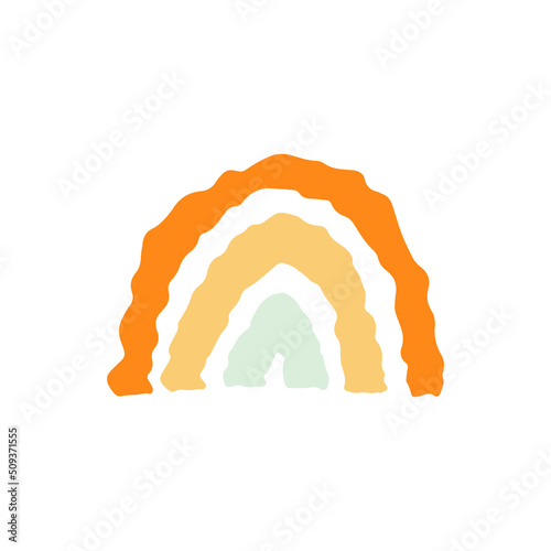 Vector Hand drawn bright rainbow
