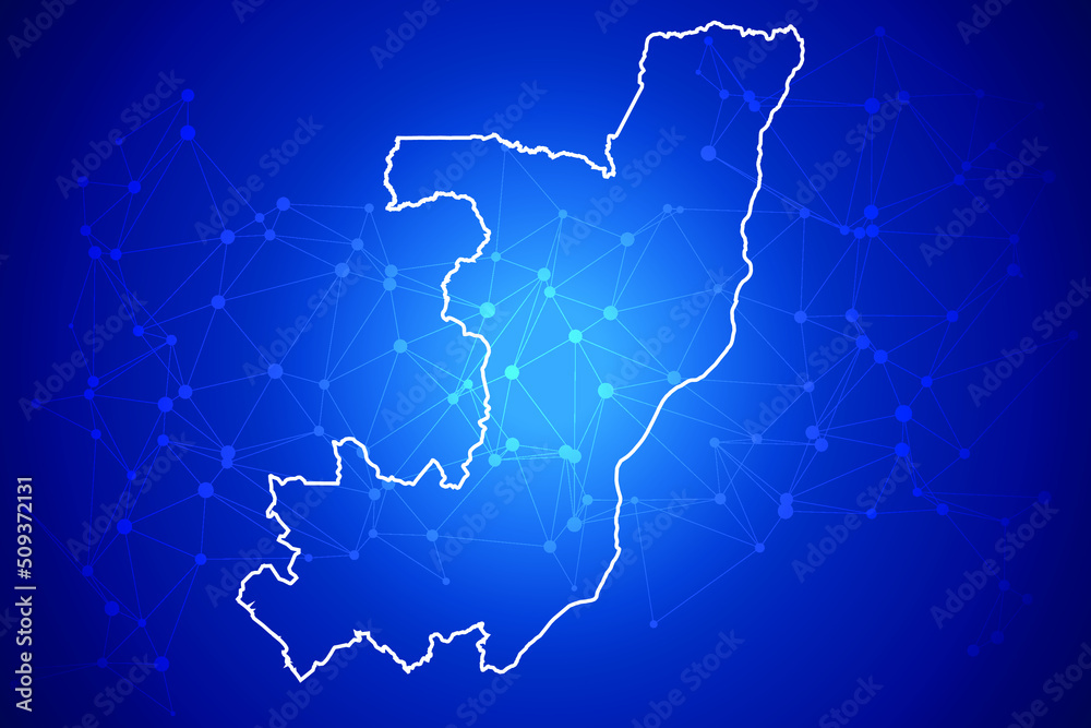 Congo Map Technology with network connection background Congo Map Technology with network connection background