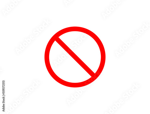 Free Download No sign vector stop sign icon. Simple red warning isolated symbol. - GFXLoad