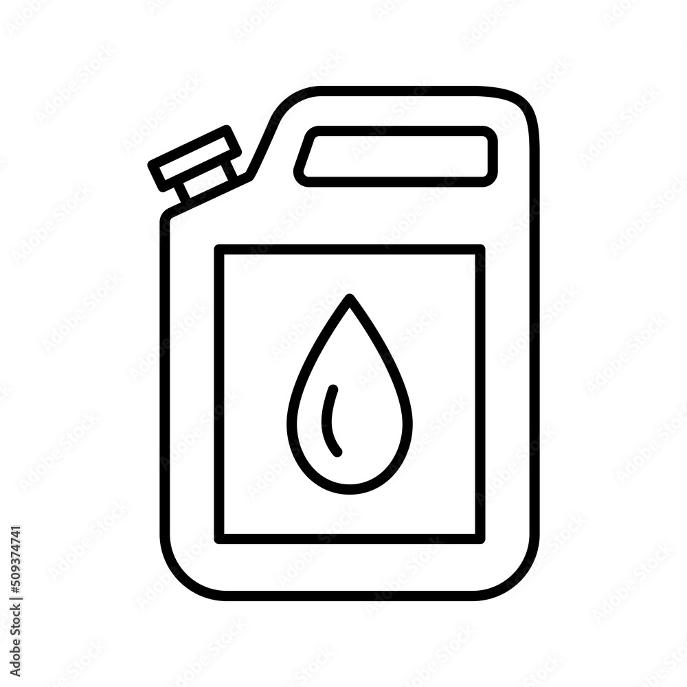 Canister with fuels. Symbol of oil canister with drop. Oil stocks. Gallon fuel Canister with fuels. Symbol of oil canister with drop. Oil stocks. Gallon fuel