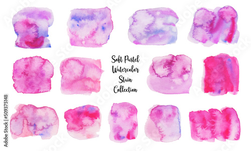 Abstract Soft Watercolor Stain