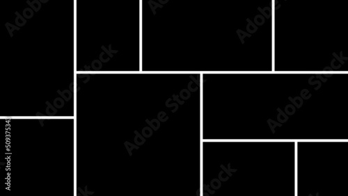 Collage for photos or images. Vector template empty frames. Creative mockup.