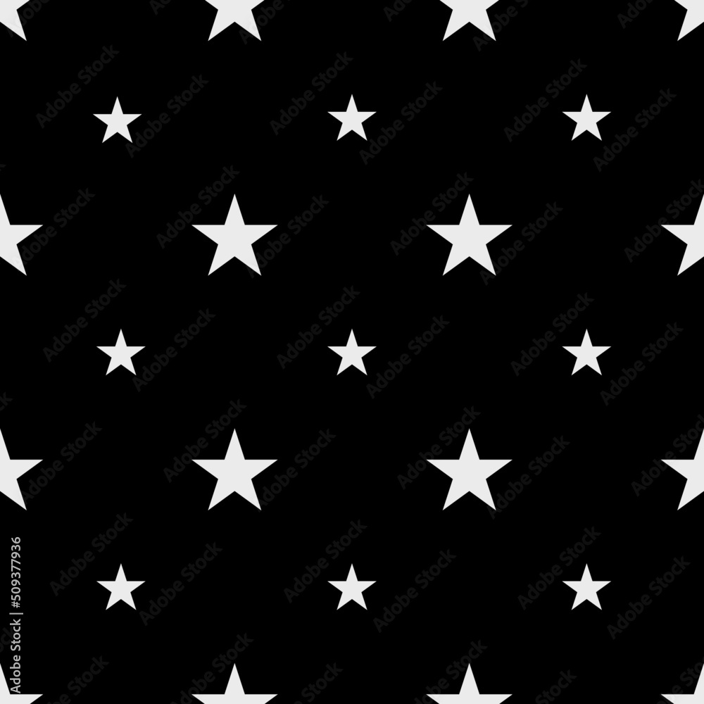 White star shape on black background vector 