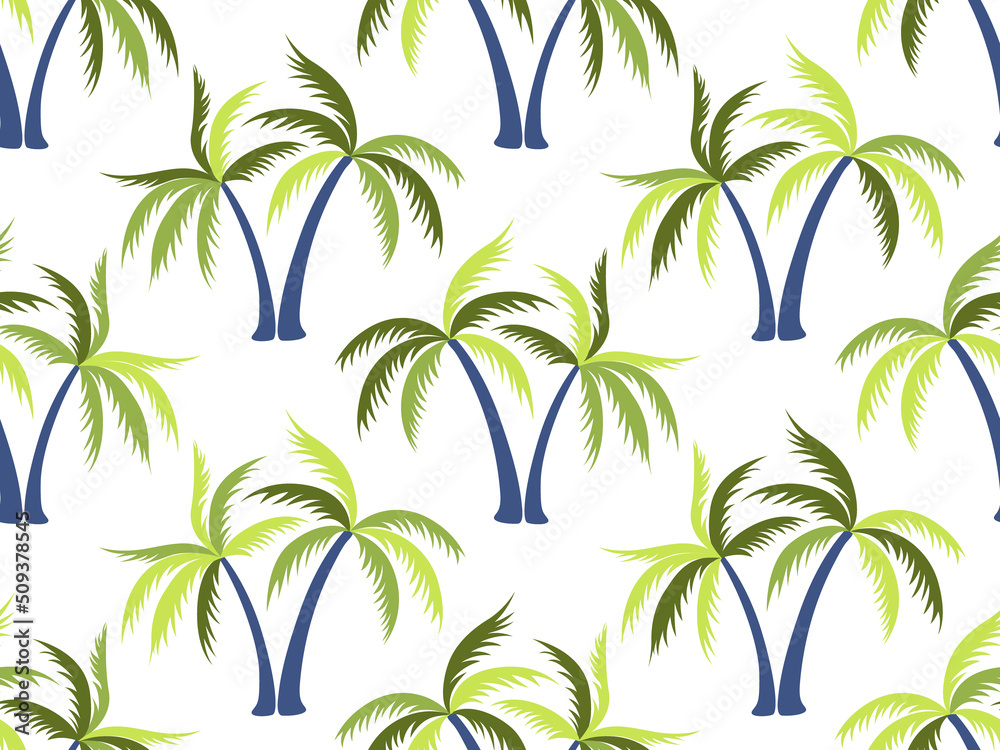 Palm tree minimal seamless pattern vector design.